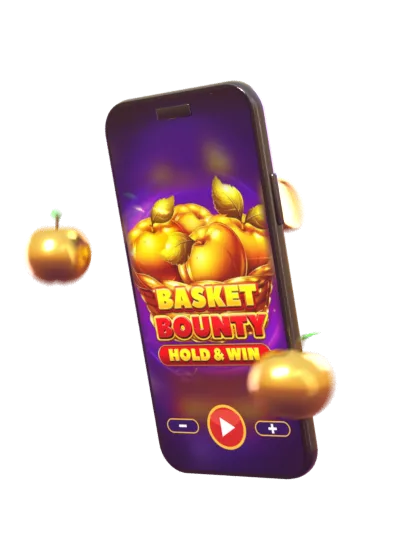 Smartphone con Basket Bounty sullo schermo